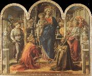 Fra Angelico Jungfru Maria med barnet oil painting